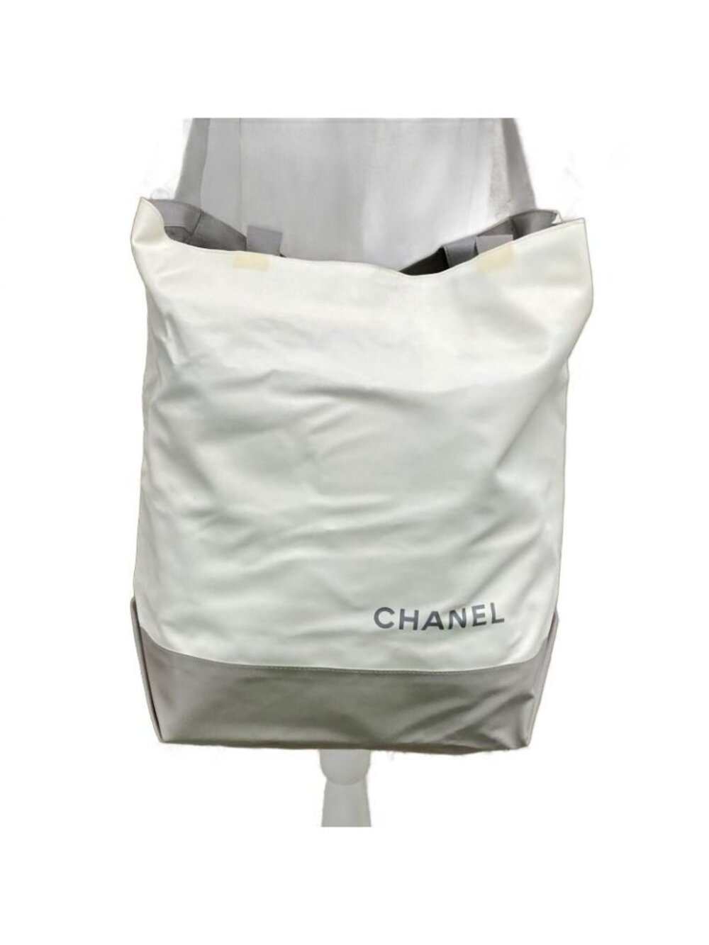Chanel Tote Shoulder Bag Sports Line White Travel CC Logo